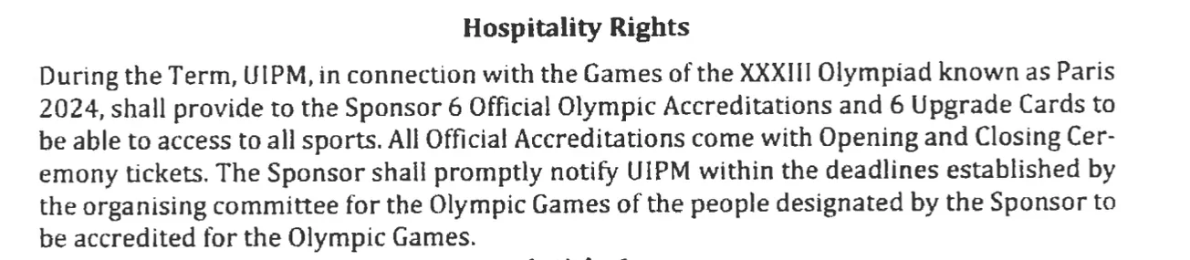 Trading in Olympic accreditations and upgrade cards? What UIPM monarch Schormann claims to his fellow board members